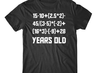 50th Birthday Math Shirt - 50 Years Old Algebra Equation T-Shirt by Really Awesome Shirts